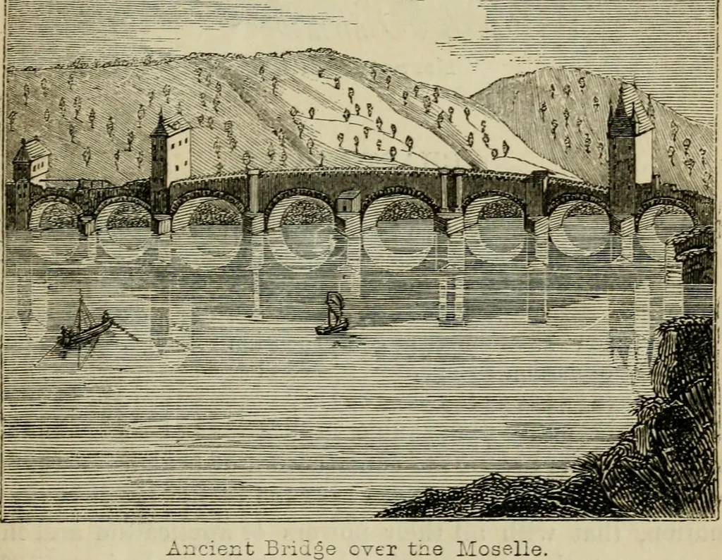 An illustration from The roads and railroads, vehicles, and modes of travelling, of ancient and modern countries; with accounts of bridges, tunnels, and canals, in various parts of the world .., 1839, leaf 128