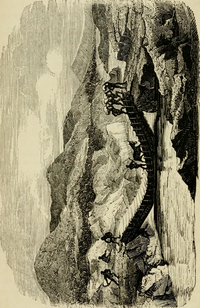 An illustration from The roads and railroads, vehicles, and modes of travelling, of ancient and modern countries; with accounts of bridges, tunnels, and canals, in various parts of the world .., 1839, leaf 137
