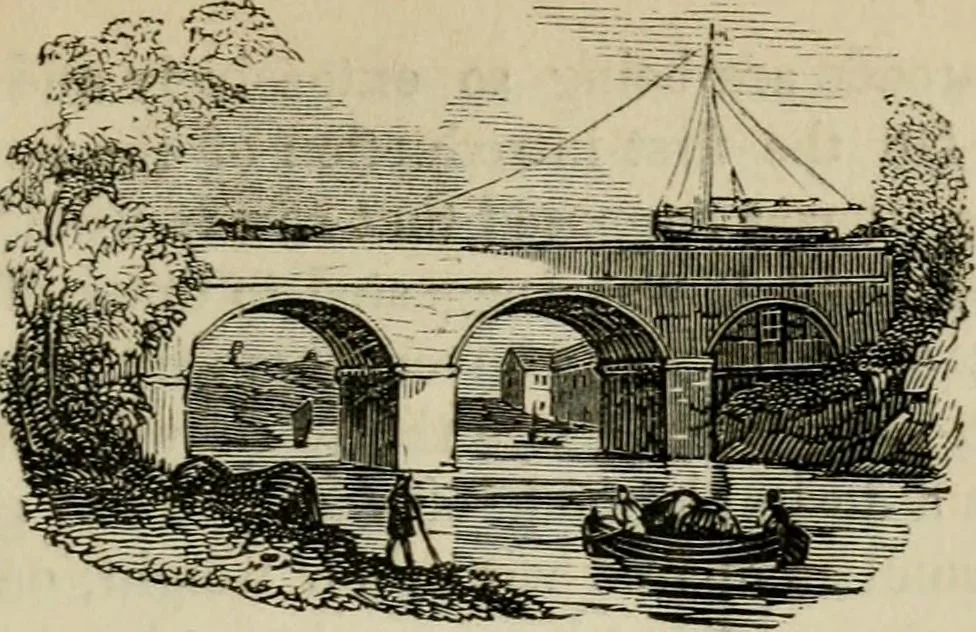 An illustration from The roads and railroads, vehicles, and modes of travelling, of ancient and modern countries; with accounts of bridges, tunnels, and canals, in various parts of the world .., 1839, leaf 148