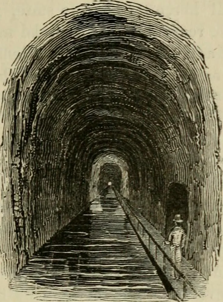 An illustration from The roads and railroads, vehicles, and modes of travelling, of ancient and modern countries; with accounts of bridges, tunnels, and canals, in various parts of the world .., 1839, leaf 162