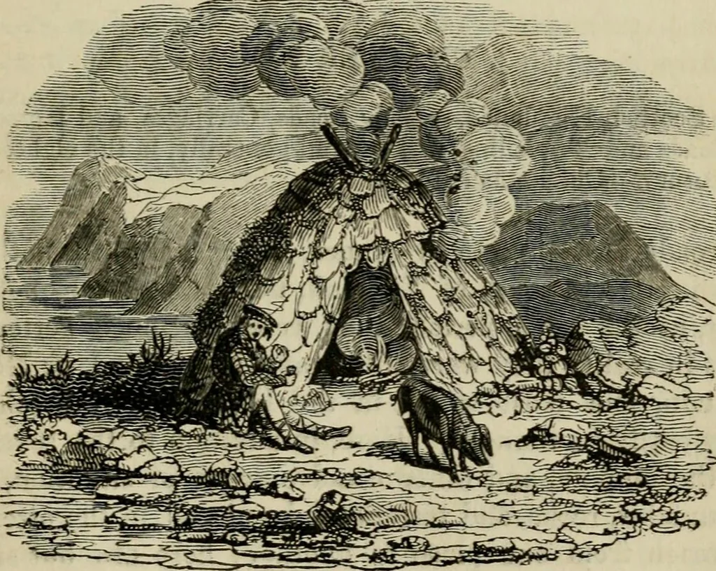 An illustration from The roads and railroads, vehicles, and modes of travelling, of ancient and modern countries; with accounts of bridges, tunnels, and canals, in various parts of the world .., 1839, leaf 188