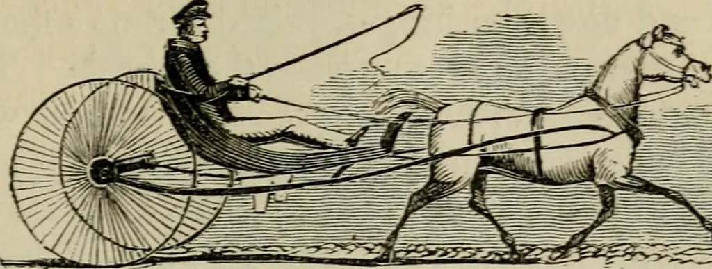 An illustration from The roads and railroads, vehicles, and modes of travelling, of ancient and modern countries; with accounts of bridges, tunnels, and canals, in various parts of the world .., 1839, leaf 256