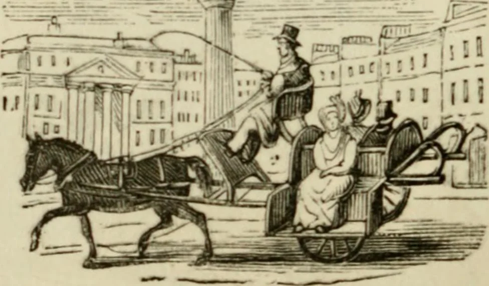An illustration from The roads and railroads, vehicles, and modes of travelling, of ancient and modern countries; with accounts of bridges, tunnels, and canals, in various parts of the world .., 1839, leaf 257