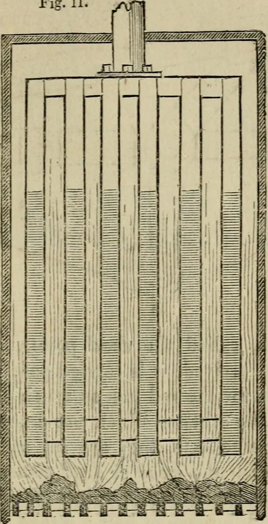 An illustration from The roads and railroads, vehicles, and modes of travelling, of ancient and modern countries; with accounts of bridges, tunnels, and canals, in various parts of the world .., 1839, leaf 314