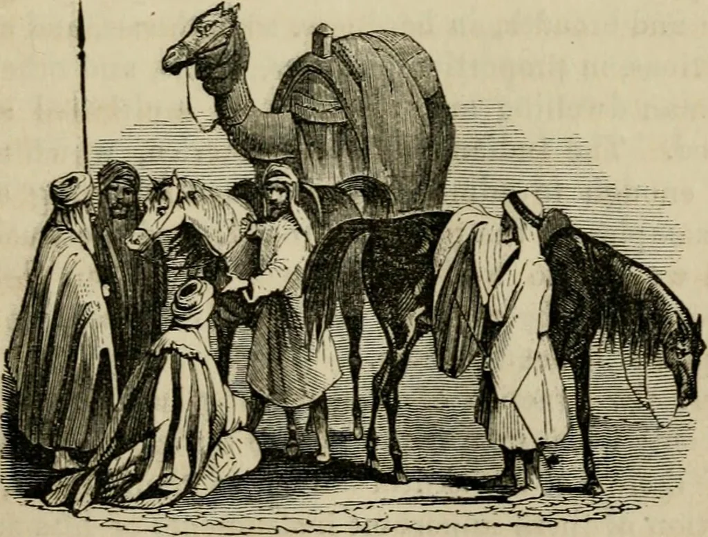 An illustration from The roads and railroads, vehicles, and modes of travelling, of ancient and modern countries; with accounts of bridges, tunnels, and canals, in various parts of the world .., 1839, leaf 36