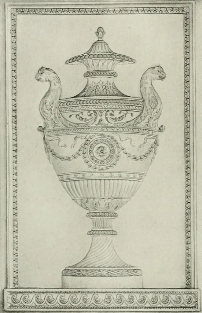 An illustration from Robert Adam & his brothers : their lives, work & influence on English architecture, decoration and furniture, 1915, leaf 181