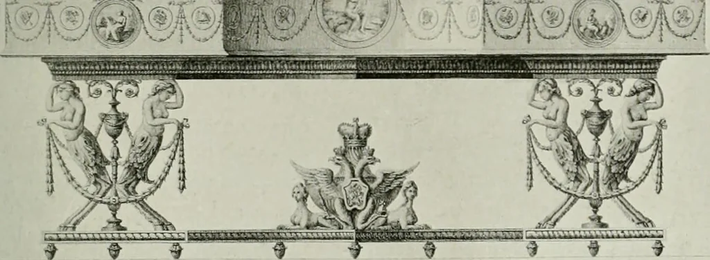 An illustration from Robert Adam & his brothers : their lives, work & influence on English architecture, decoration and furniture, 1915, leaf 288
