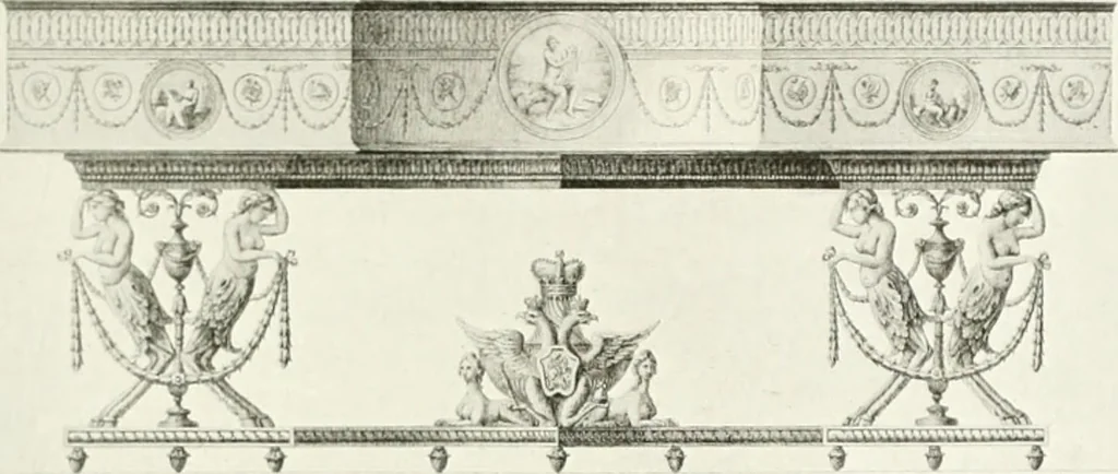 An illustration from Robert Adam & his brothers; their lives, work & influence on English architecture, decoration and furniture, 1916, leaf 282