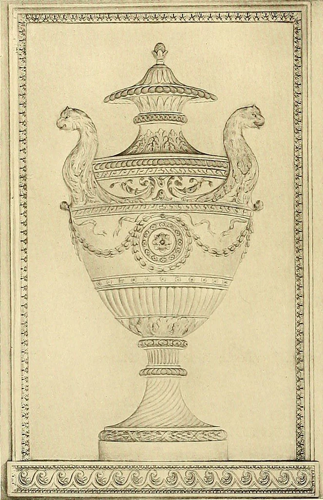 An illustration from Robert Adam & his brothers; their lives, work & influence on English architecture, decoration and furniture, 1915, leaf 181