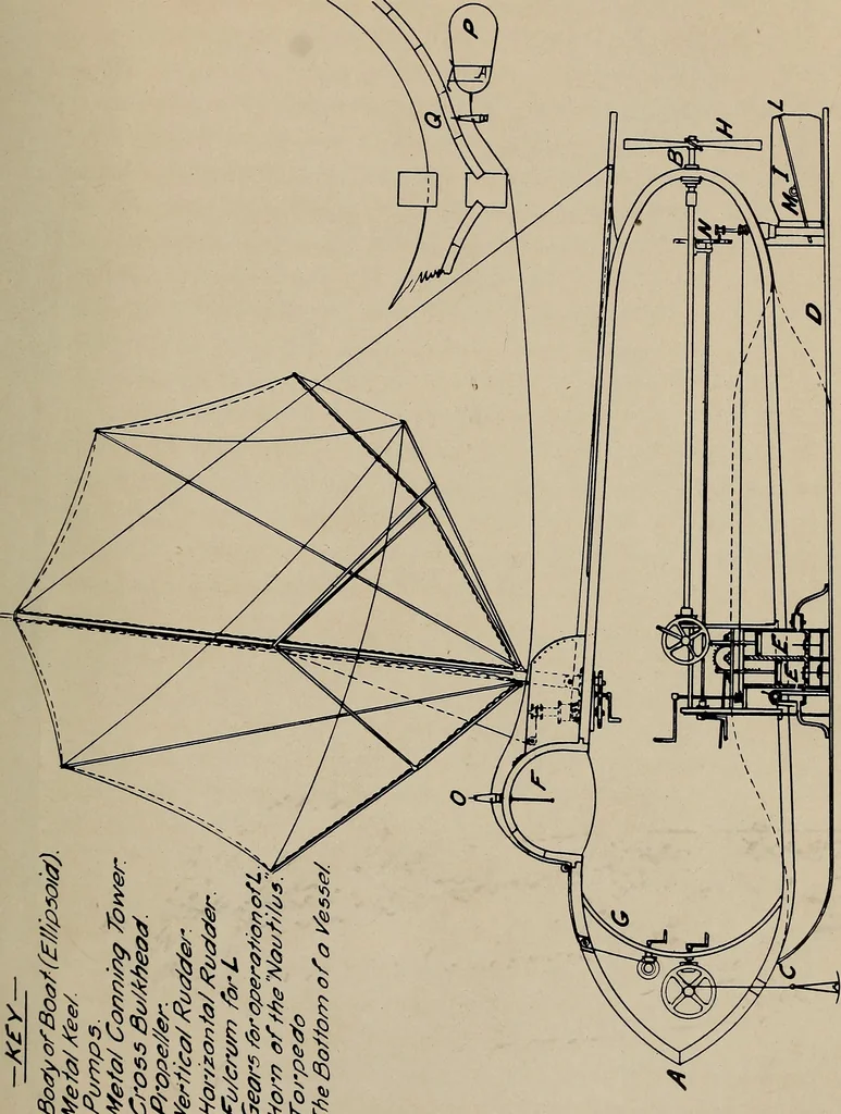 An illustration from Robert Fulton and the submarine, 1922, leaf 52