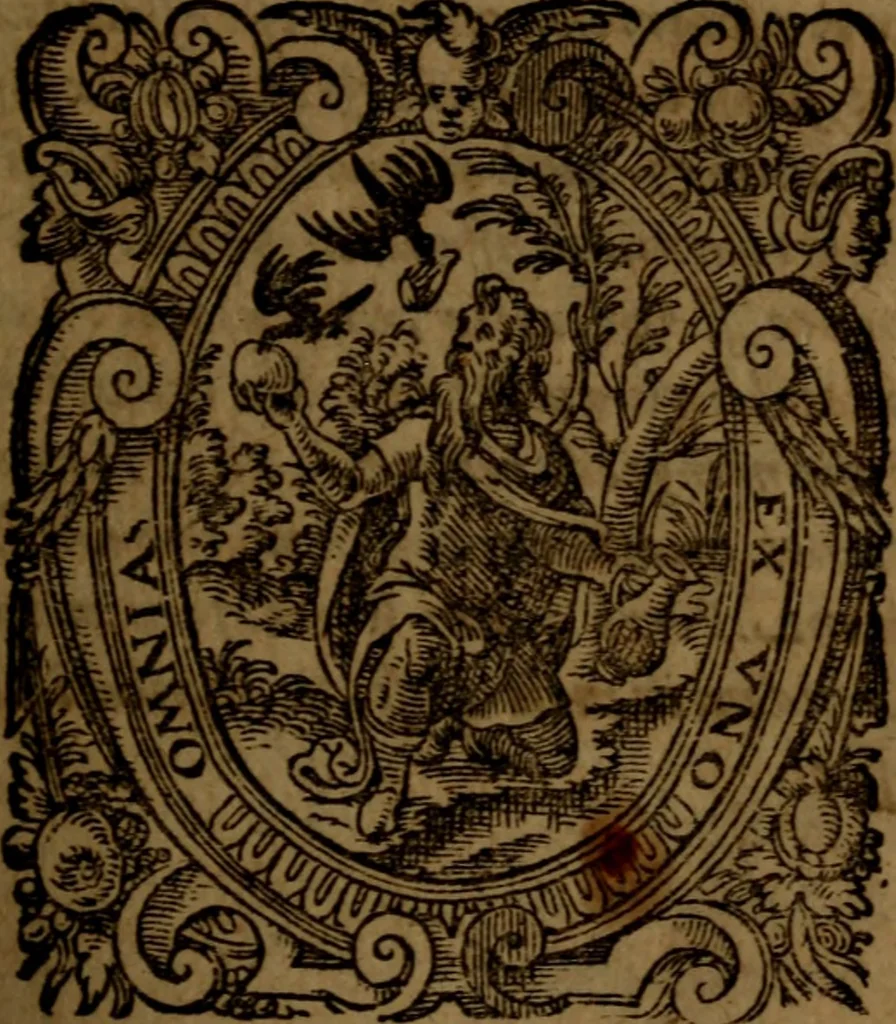 An illustration from Roberti Rolloci Scoti in utramq. Epistolam Pauli Apostoli ad Thessalonicenses commentarius ; nec non ejusdem authoris analysis epistolae Pauli ad Philemonem, 1601, leaf 2