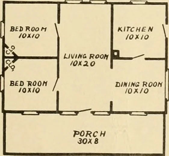 An illustration from Robinson’s money-saving mill-made cut-to-fit houses, 1914, leaf 12
