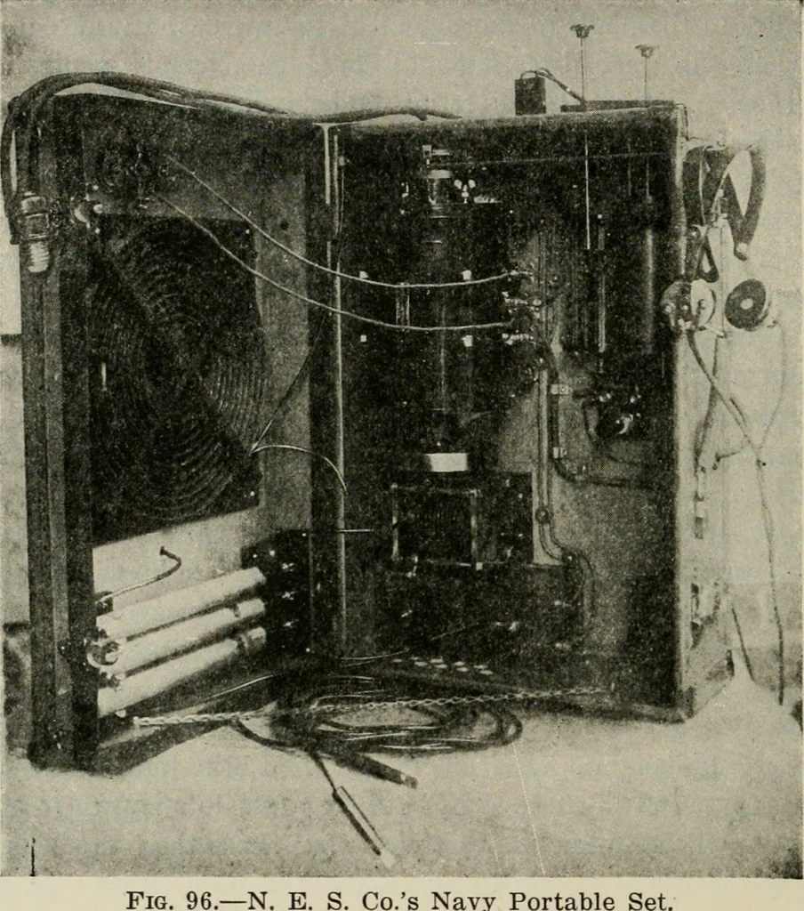 An illustration from Robison's Manual of radio telegraphy and telephony for the use of naval electricians, 1918, leaf 173