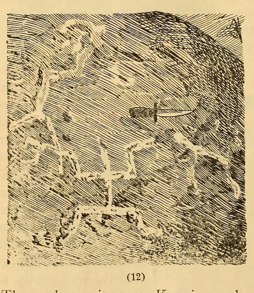 An illustration from Rock carvings of Hawaii; some possible traces of pre-historic Hawaiians, 1904, leaf 12