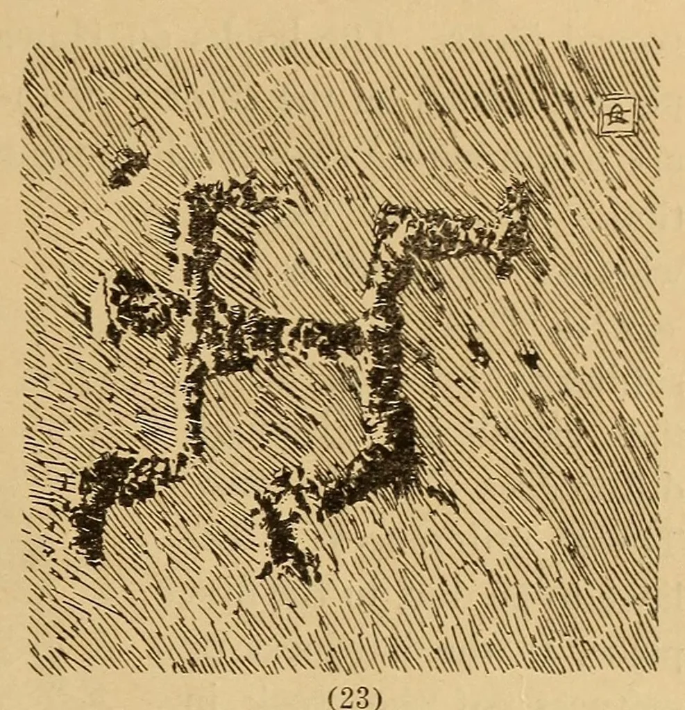 An illustration from Rock carvings of Hawaii; some possible traces of pre-historic Hawaiians, 1904, leaf 19