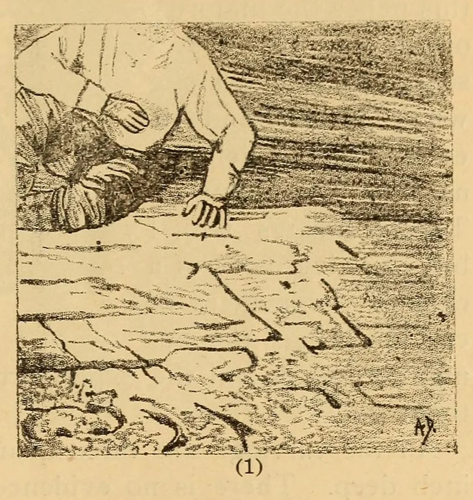 An illustration from Rock carvings of Hawaii; some possible traces of pre-historic Hawaiians, 1904, leaf 7