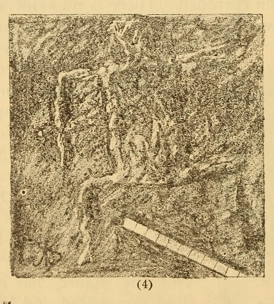 An illustration from Rock carvings of Hawaii; some possible traces of pre-historic Hawaiians, 1904, leaf 8