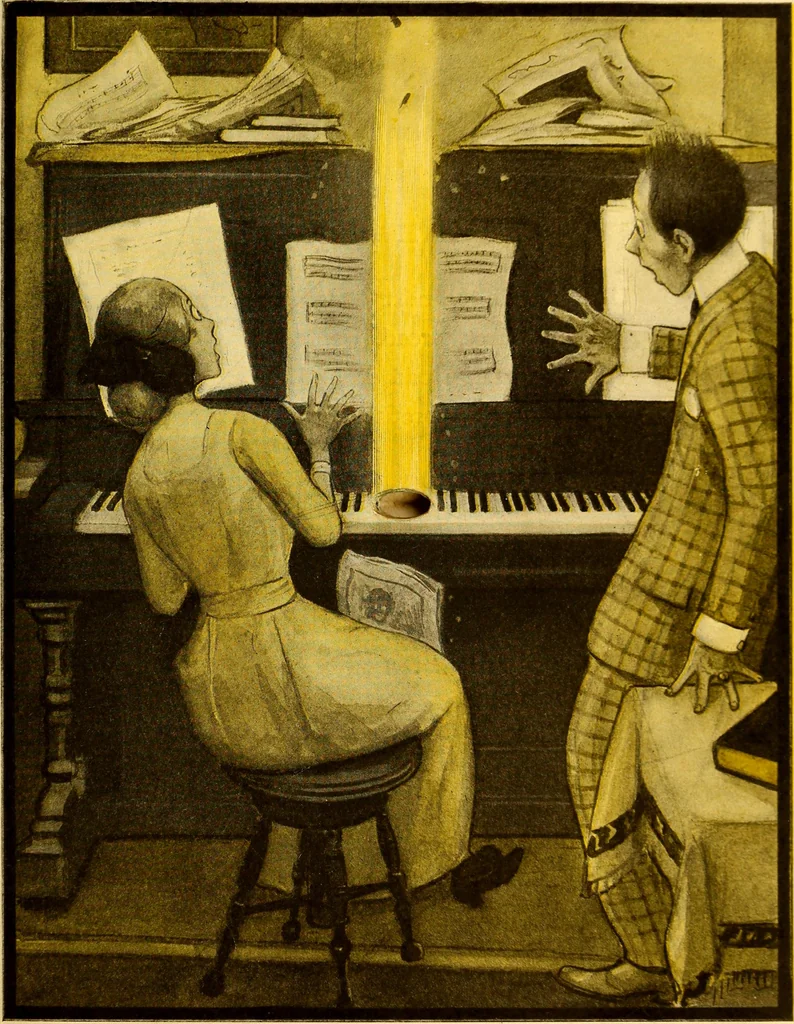 An illustration from The rocket book, 1912, leaf 20