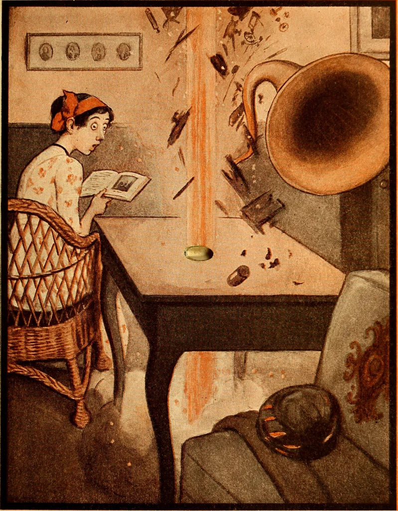 An illustration from The rocket book, 1912, leaf 28
