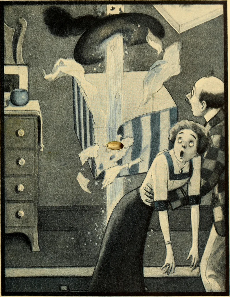 An illustration from The rocket book, 1912, leaf 32