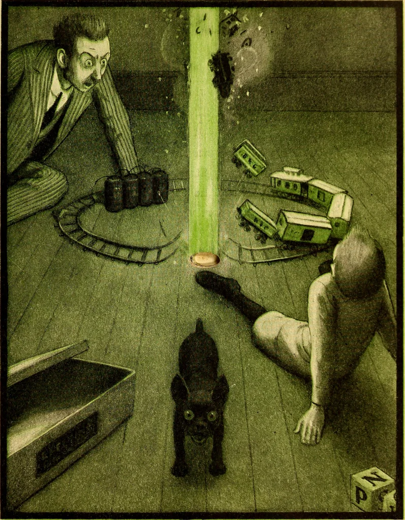 An illustration from The rocket book, 1912, leaf 34
