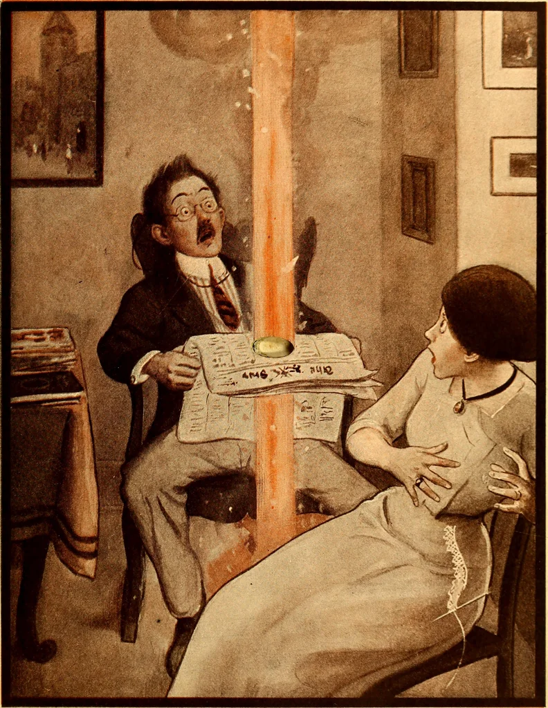 An illustration from The rocket book, 1912, leaf 36
