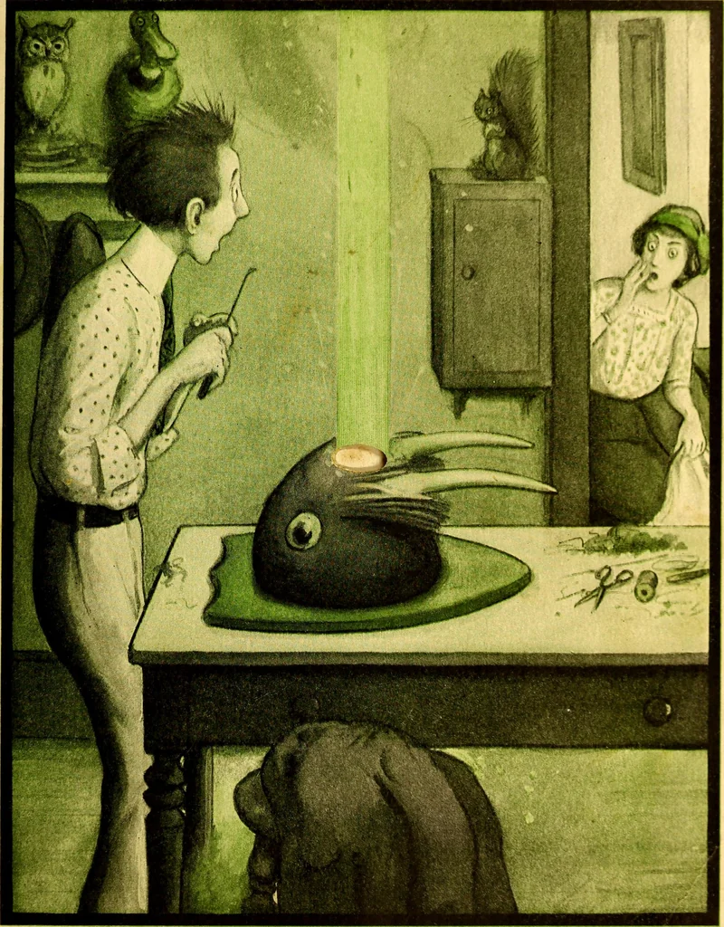 An illustration from The rocket book, 1912, leaf 46