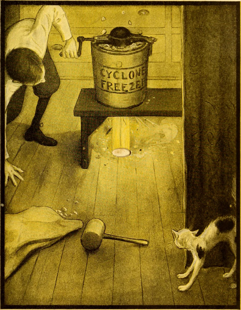An illustration from The rocket book, 1912, leaf 48