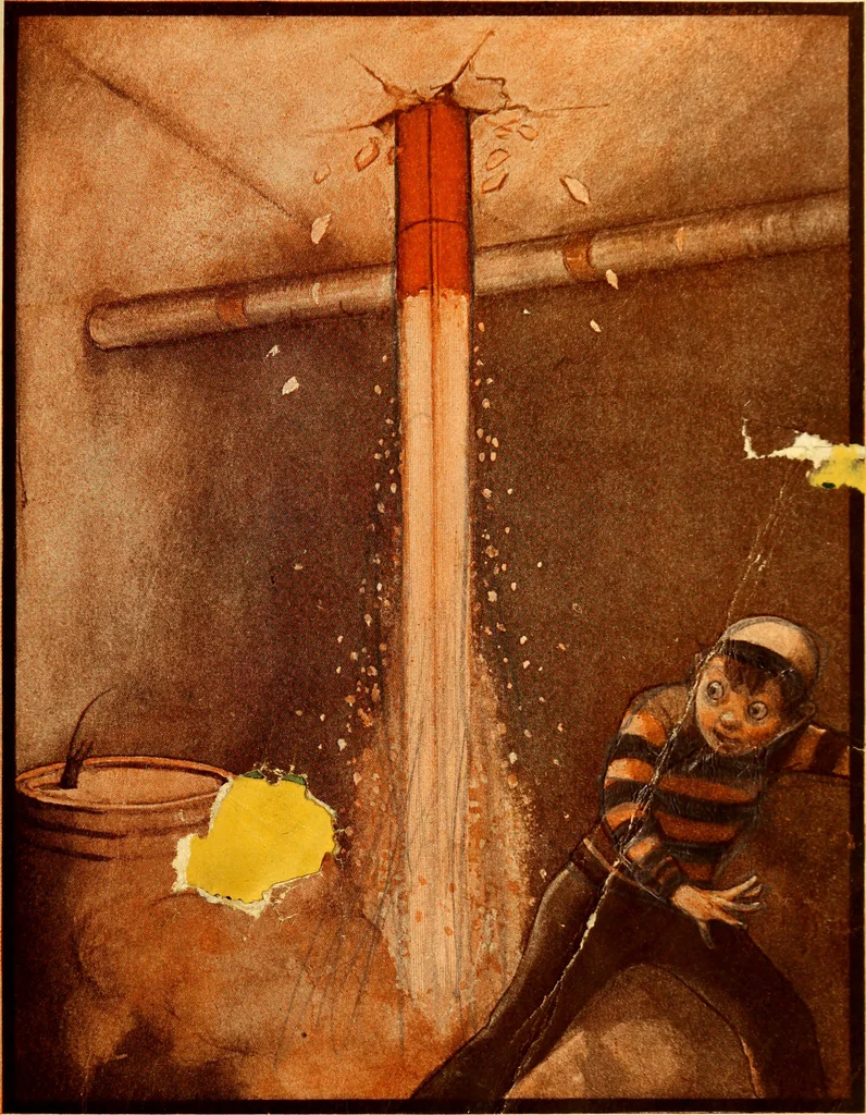 An illustration from The rocket book, 1912, leaf 6