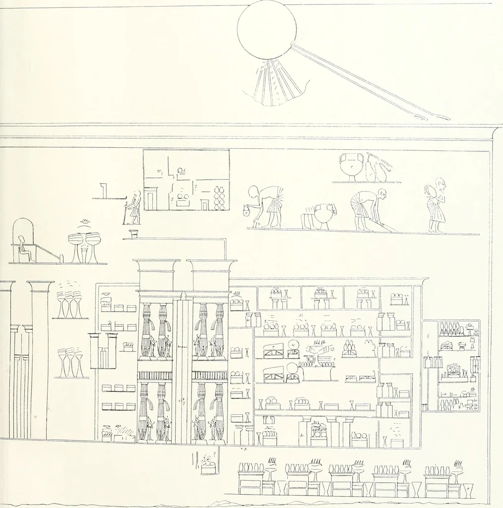 An illustration from The rock tombs of El Amarna, 1903, leaf 120