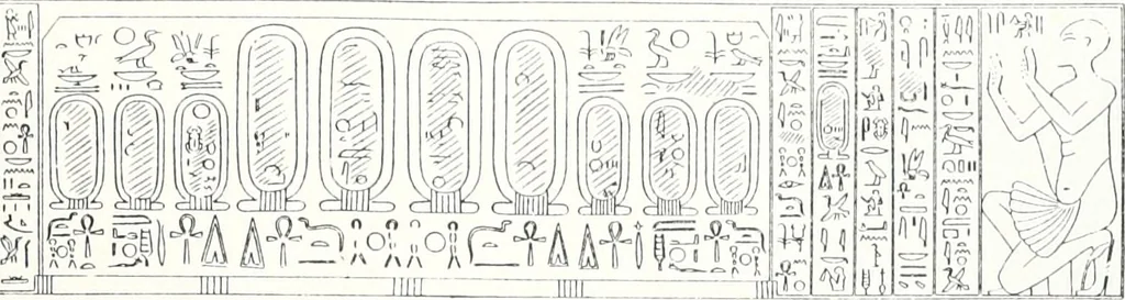 An illustration from The rock tombs of El Amarna, 1903, leaf 124