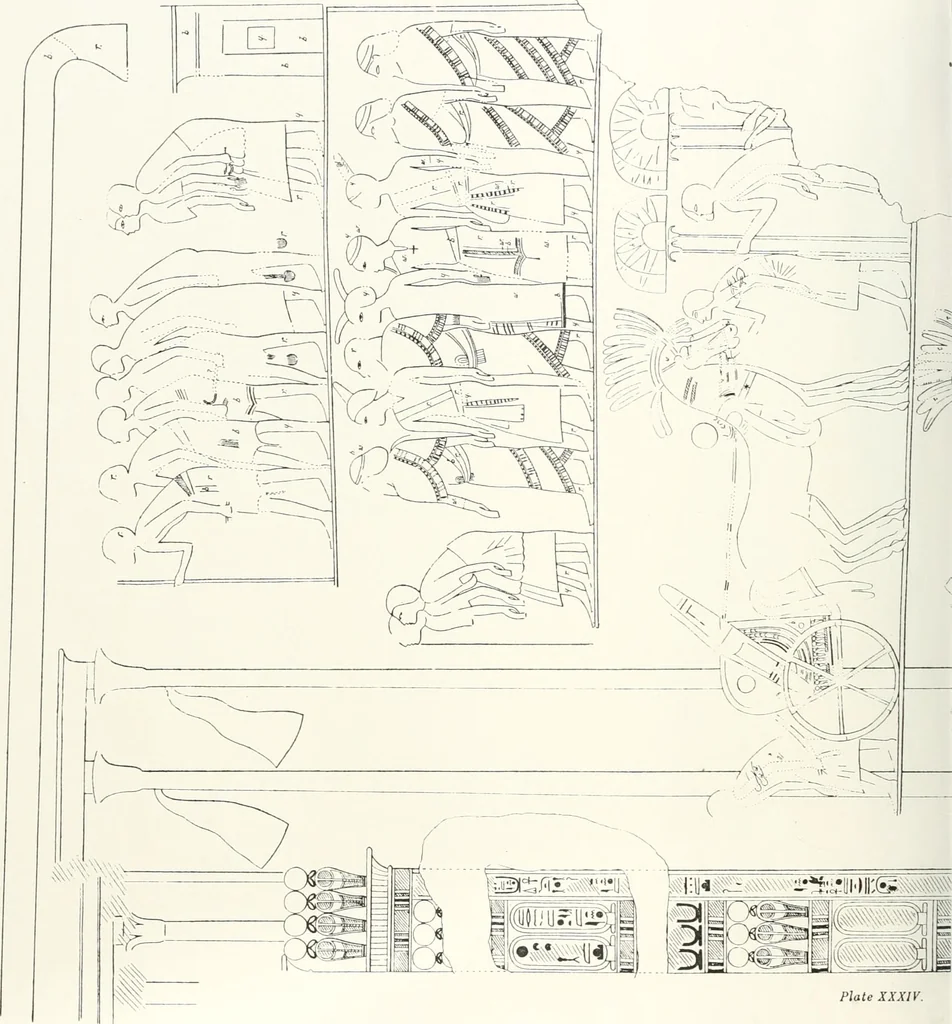 An illustration from The rock tombs of El Amarna, 1903, leaf 157