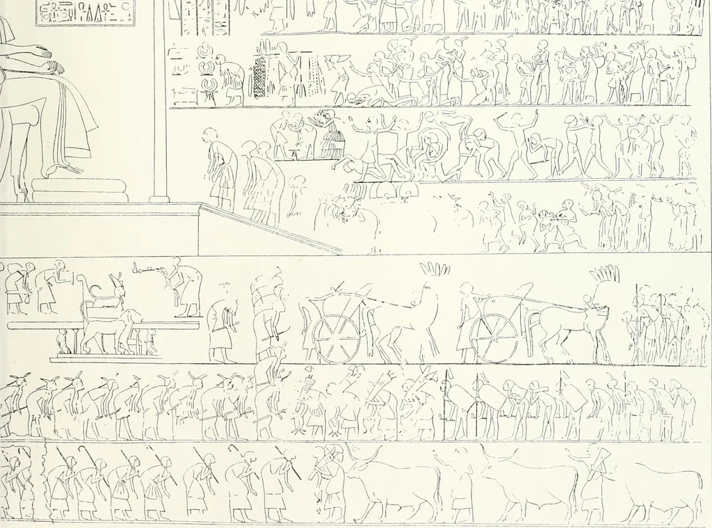An illustration from The rock tombs of El Amarna, 1903, leaf 166