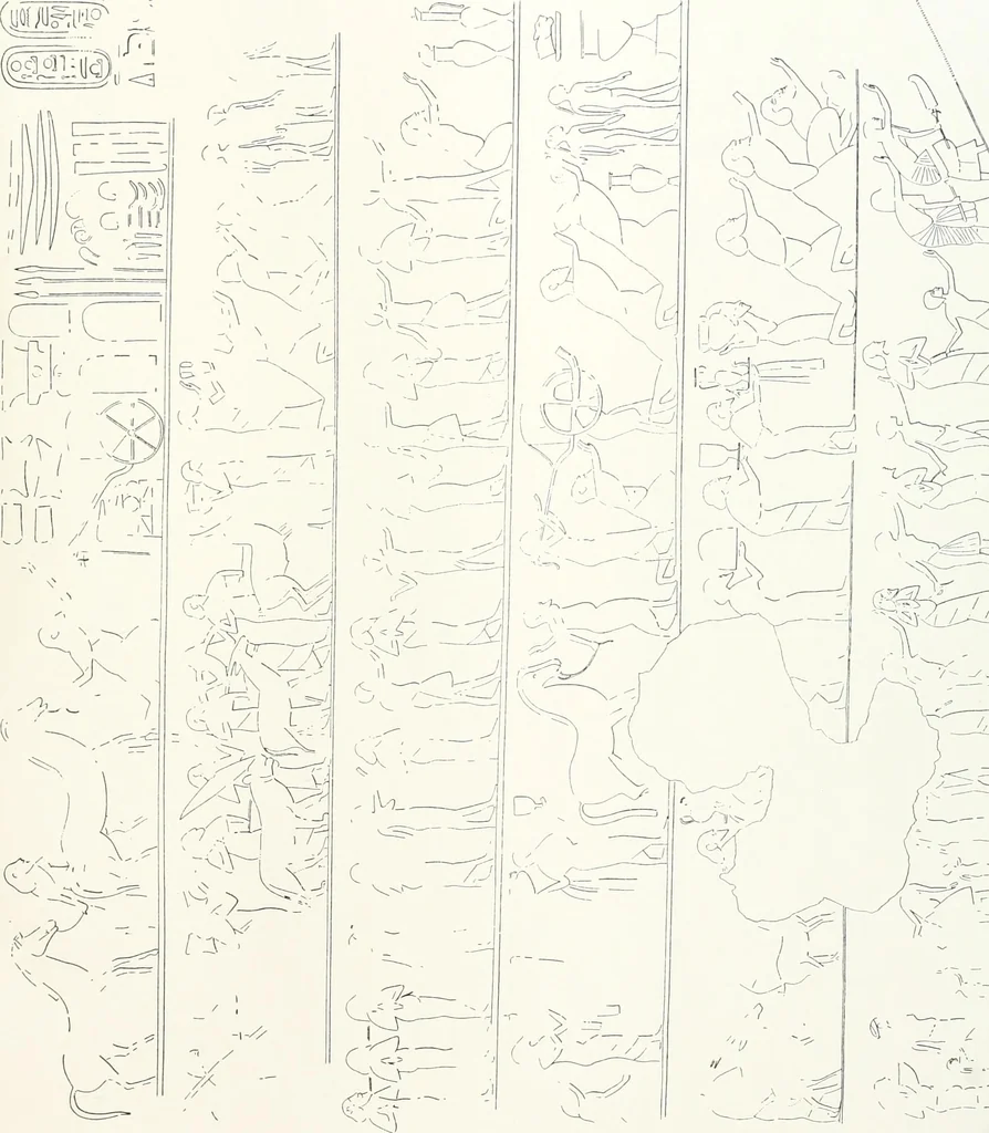An illustration from The rock tombs of El Amarna, 1903, leaf 172