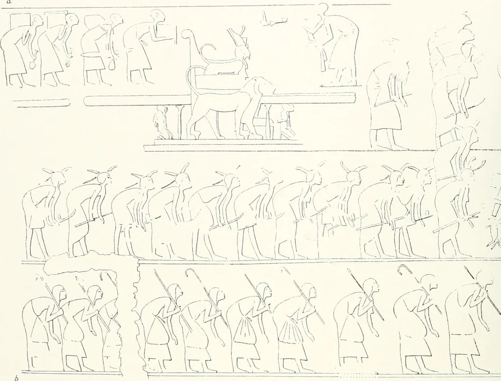An illustration from The rock tombs of El Amarna, 1903, leaf 175