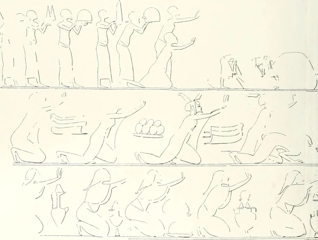 An illustration from The rock tombs of El Amarna, 1903, leaf 175