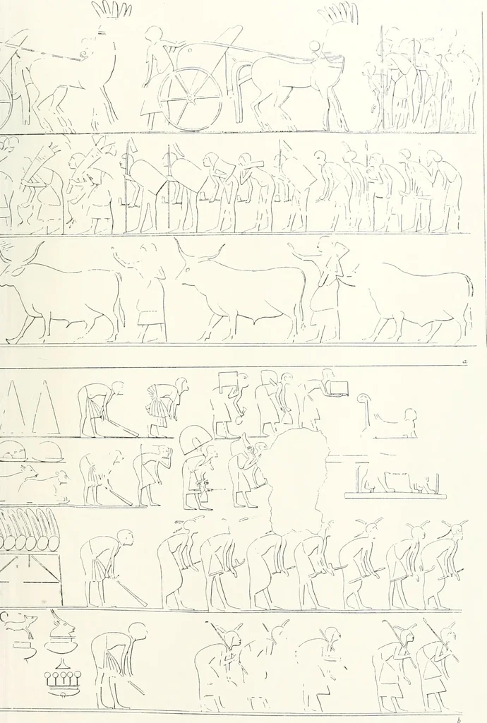 An illustration from The rock tombs of El Amarna, 1903, leaf 176