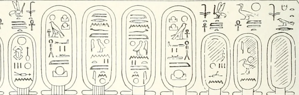 An illustration from The rock tombs of El Amarna, 1903, leaf 73