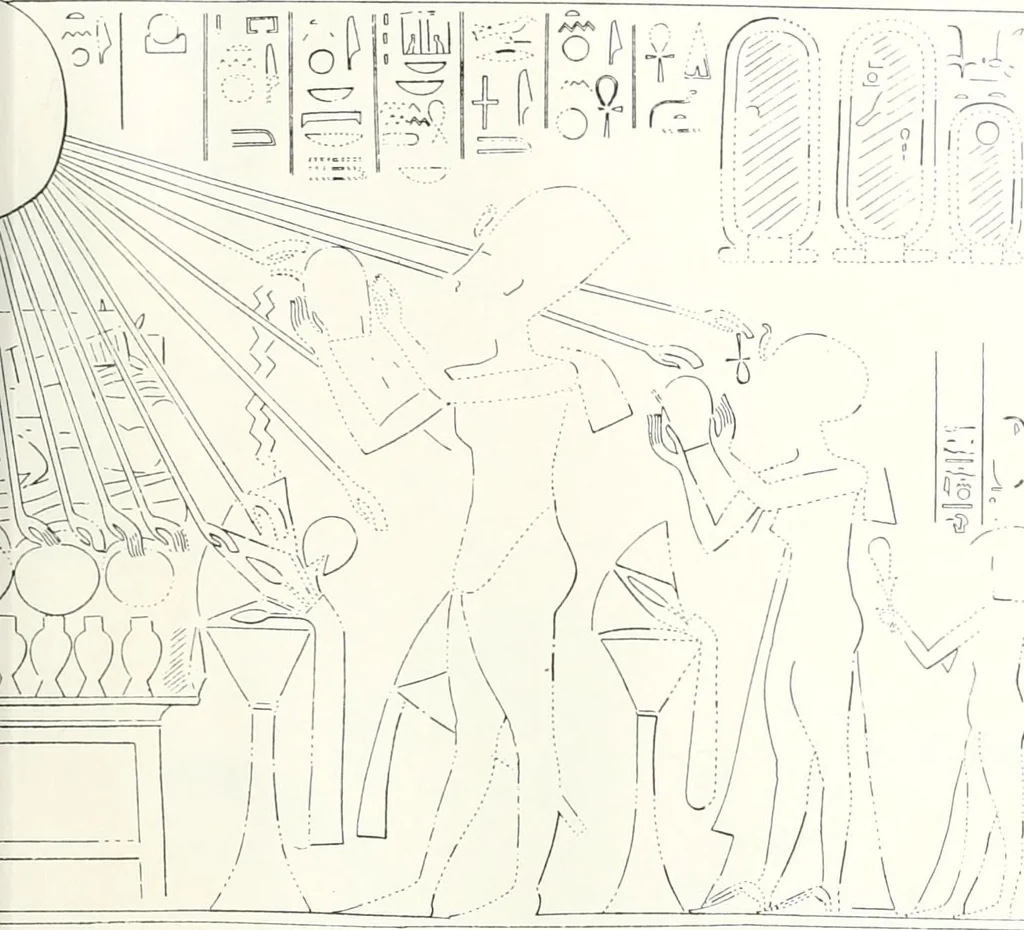 An illustration from The rock tombs of El Amarna, 1903, leaf 74