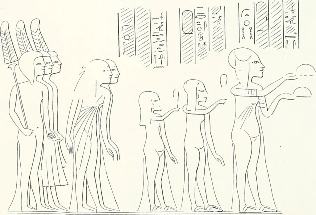 An illustration from The rock tombs of El Amarna, 1903, leaf 74