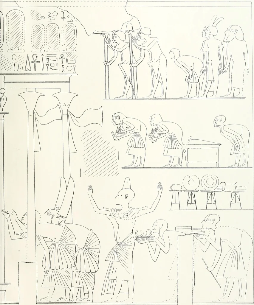 An illustration from The rock tombs of El Amarna, 1903, leaf 90