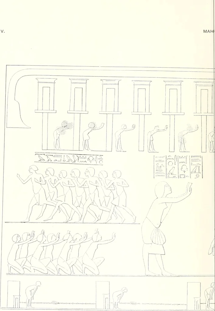 An illustration from The rock tombs of El Amarna, 1903, leaf 105
