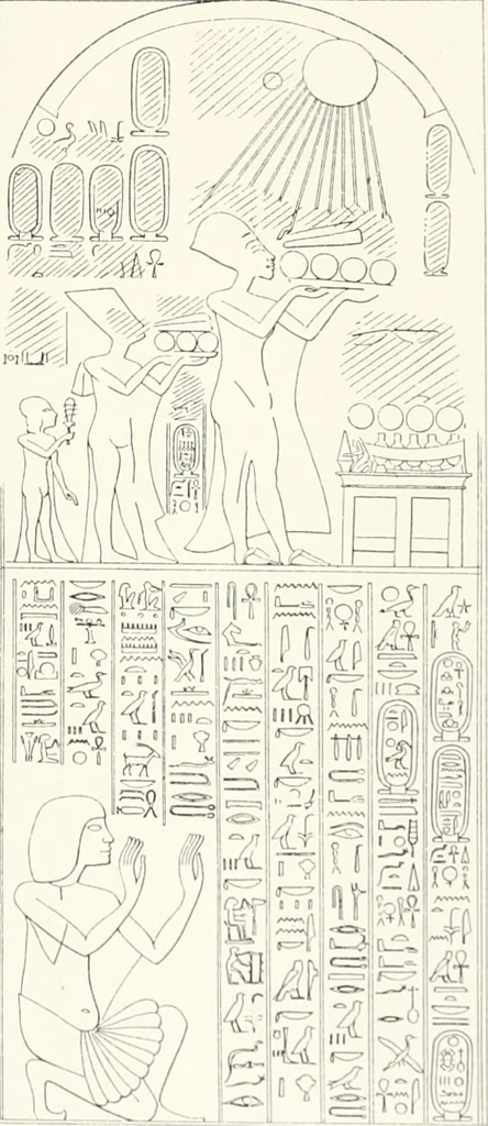 An illustration from The rock tombs of El Amarna, 1903, leaf 108