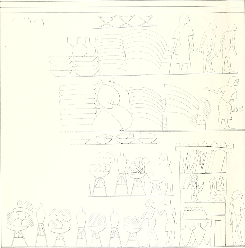 An illustration from The rock tombs of El Amarna, 1903, leaf 111
