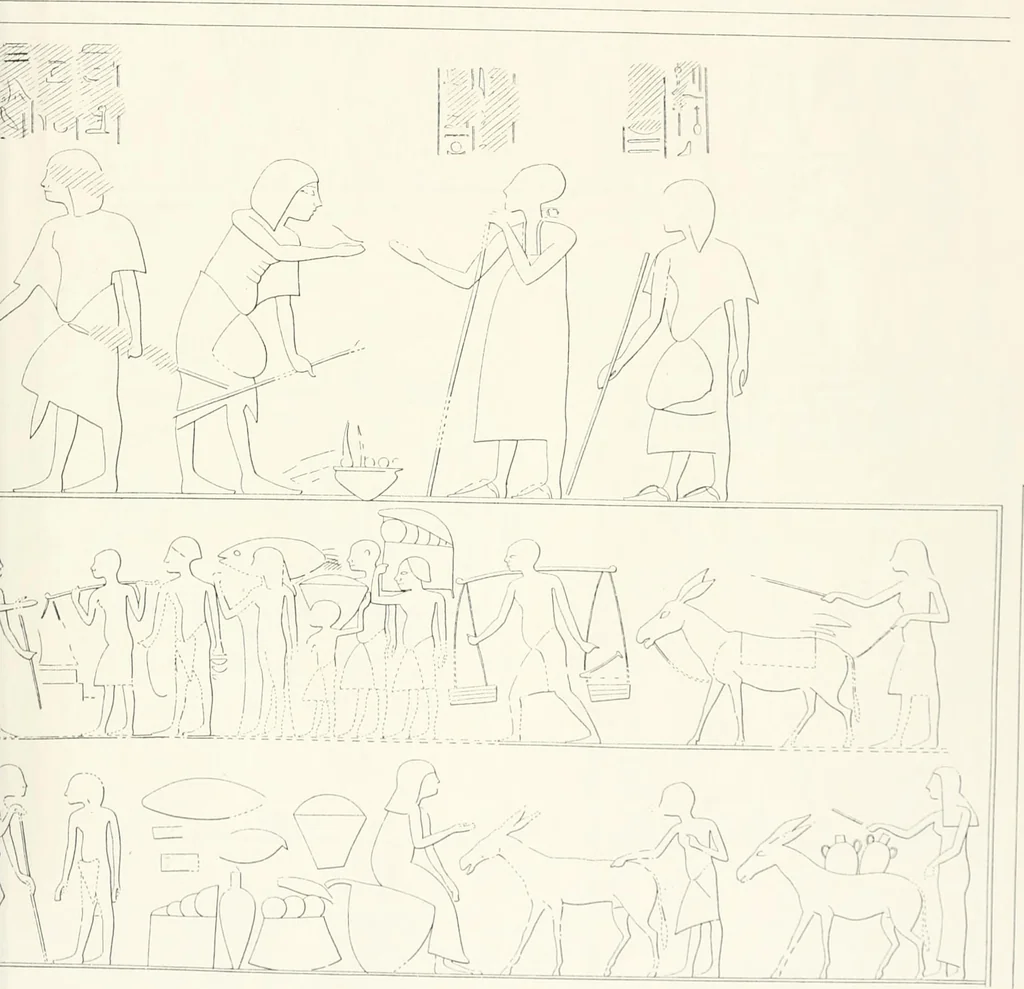 An illustration from The rock tombs of El Amarna, 1903, leaf 112