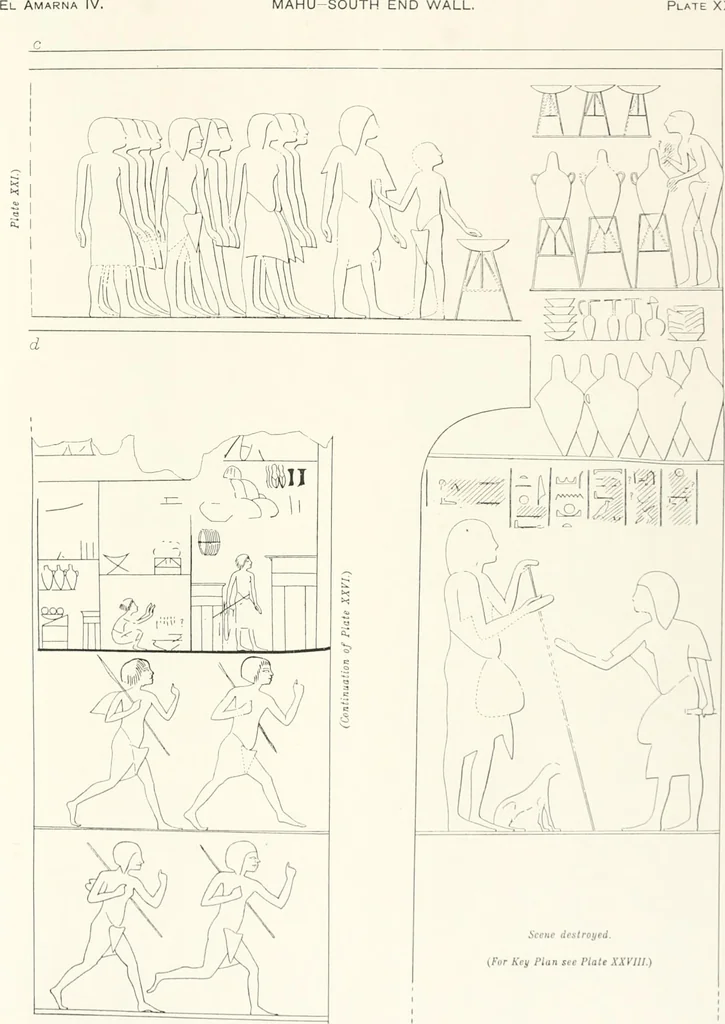 An illustration from The rock tombs of El Amarna, 1903, leaf 114