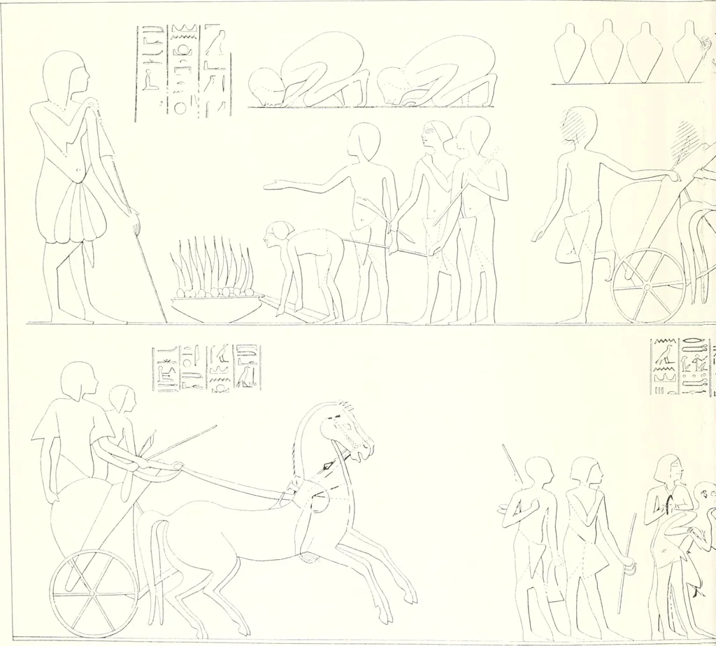 An illustration from The rock tombs of El Amarna, 1903, leaf 117