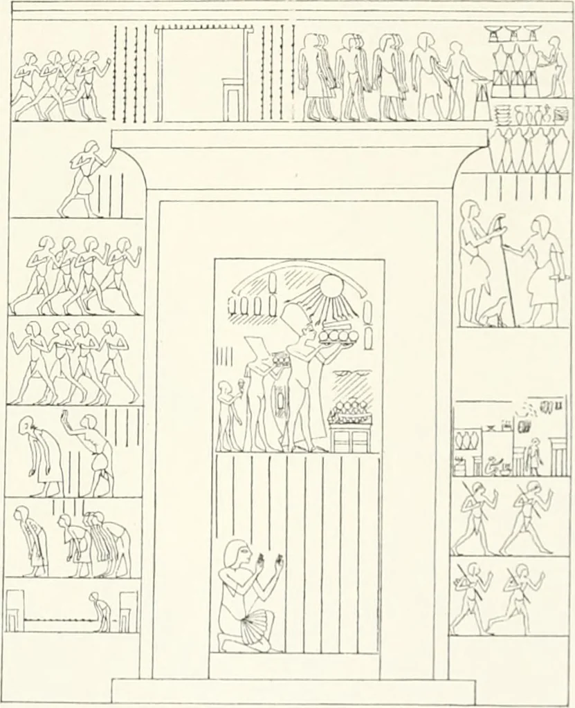 An illustration from The rock tombs of El Amarna, 1903, leaf 122