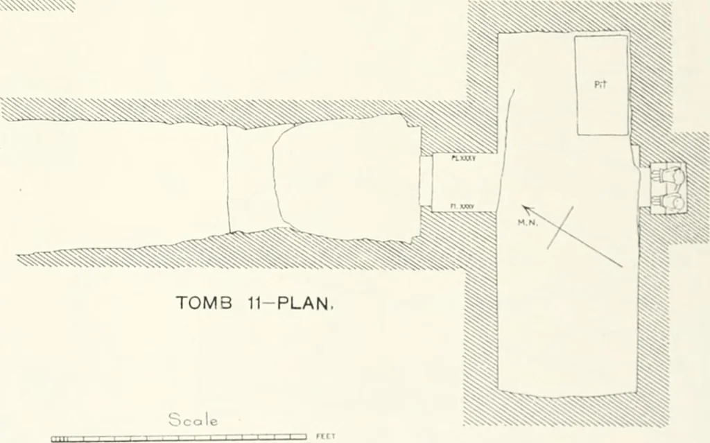 An illustration from The rock tombs of El Amarna, 1903, leaf 134