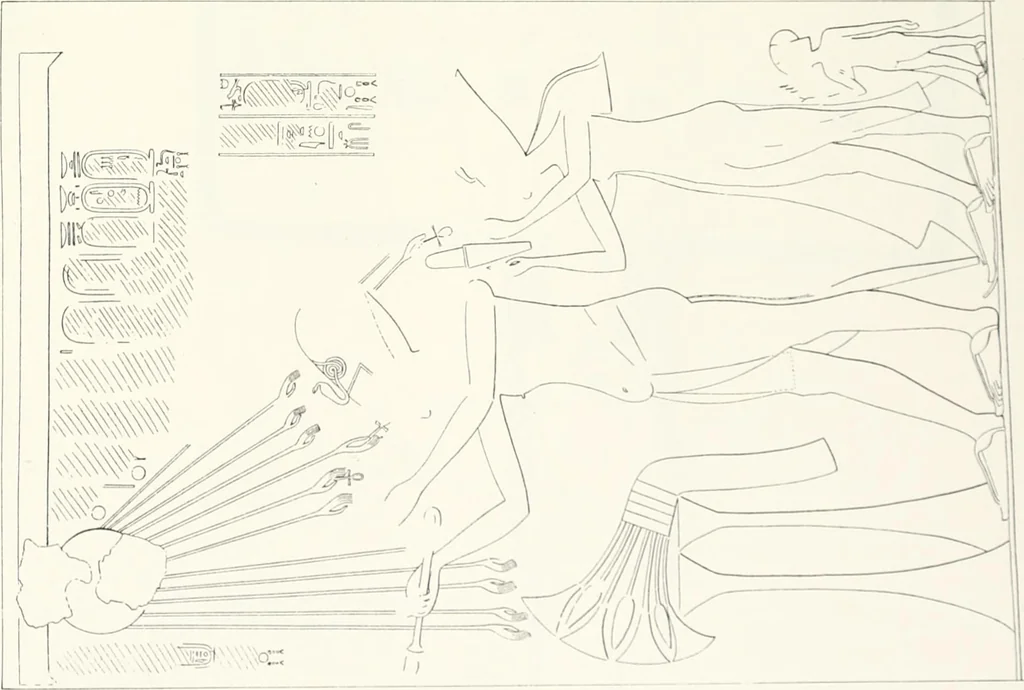 An illustration from The rock tombs of El Amarna, 1903, leaf 136